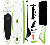 Set Tavola Gonfiabile da SUP con Vela Verde e Bianco