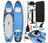 vidaXL Set Tavola SUP Gonfiabile Blu Mare 330x76x10 cm