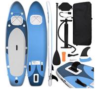 VIDAXL - Set Tavola Sup Gonfiabile Blu Mare 330x76x10 Cm