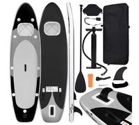 vidaXL Set Tavola SUP Gonfiabile Nera 330x76x10 cm