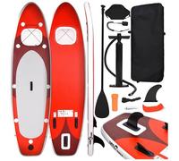 VIDAXL - Set Tavola Sup Gonfiabile Rossa 360x81x10 Cm