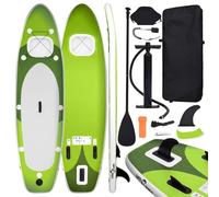 AX Tavola Surf Sup Gonfiabile 330x76x10cm Verde Paddle Board Remo Sedile + 93387