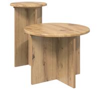vidaXL Set tavolini 2 pcs Rovere Artigianale Legno ingegnerizzato