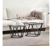 vidaXL Set tavolini 2 pz Grigio Sonoma 50 x 50 x 40 cm