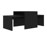 vidaXL Set Tavolini da caffè Neri 100x48x40 cm in Truciolato