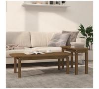 VIDAXL - Set Tavolini Da Salotto 2 Pz Miele In Legno Massello Di Pino