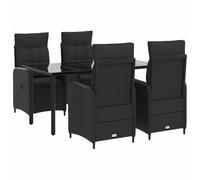 vidaXL Set Tavolo da Salotto con cuscino con cuscino 5 pcs, Mobili Moderni, Set Divani Esterni, Tavolo Patio, Sedia Giardino, Relax, Lounge Contemporanea, Estate Comfort