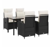 vidaXL Set Tavolo da Salotto con cuscino con cuscino 5 pcs, Mobili Moderni, Set Divani Esterni, Tavolo Patio, Sedia Giardino, Relax, Lounge Contemporanea, Estate Comfort