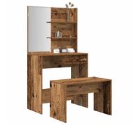 vidaXL Set Tavolo da Toeletta Legno Antico in Legno Multistrato