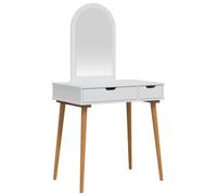 vidaXL Set Tavolo da Trucco FAUSKE 2 pz Bianco 76 x 50 x 143 cm