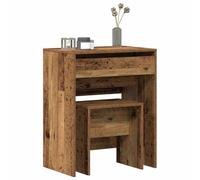 vidaXL Set Toeletta Rustico in Legno Vecchio 1 Cassetto per Storage da Camera, Trucco Vintage, Design Compatto, Ottima Decorazione, Solo per Uso Interno, Stazione Vanity Recuperata.