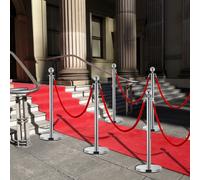 vidaXL Set Transenne Separacode VIP 3 pz in Acciaio Inox Argento