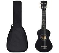 VIDAXL - Set Ukulele Soprano con Borsa per Bambini Nera 21 pollici pollici