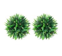 vidaXL Sfere di Bosso Artificiale con Luci LED 2 pz Verdi 20 cm, Arte topiaria della Palla Artificiale, Arte topiaria Artificiale del bosso, Palla di Scatola Artificiale