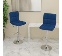 vidaXL Sgabelli da Bar 2 pz Blu in Tessuto