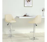 vidaXL Sgabelli da Bar 2 pz Crema in Similpelle