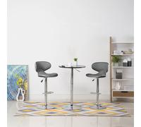 vidaXL Sgabelli da Bar 2 pz Grigi in Similpelle