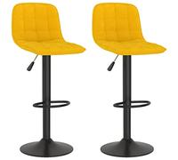 vidaXL Sgabelli da Bar 2 pz in Velluto Giallo