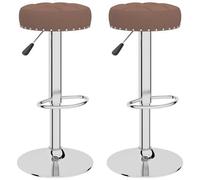 VIDAXL - Sgabelli Da Bar 2 Pz Marroni In Tessuto