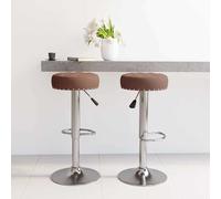 vidaXL Sgabelli da Bar 2 pz Marroni in Tessuto