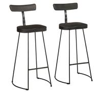 vidaXL Sgabelli da Bar 2 pz Neri 49x43x103 cm Legno Massello di Mango, Sedia, Sgabello da Bar da Cucina, Sedia da bistrot