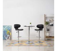 vidaXL Sgabelli da Bar 2 pz Neri in Similpelle