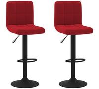 VIDAXL - Sgabelli Da Bar 2 Pz Rosso Vino In Velluto