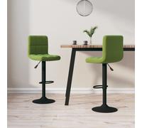 vidaXL Sgabelli da Bar in Velluto Verde Chiaro 2 pz