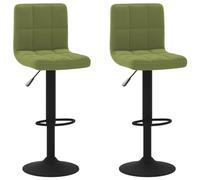 vidaXL Sgabelli da Bar in Velluto Verde Chiaro 2 pz