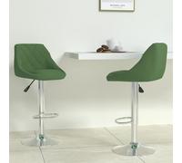 vidaXL Sgabelli da Bar 2 pz Verde Scuro in Velluto