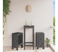 vidaXL Sgabelli da Bar 2pz Grigi 40x36x75 cm in Legno Massello Pino