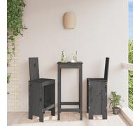 vidaXL Sgabelli da Bar 2pz Grigi 40x42x120 cm Legno Massello Pino