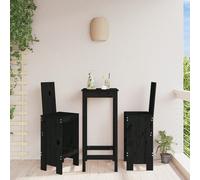 vidaXL Sgabelli da Bar 2pz Neri 40x42x120 cm Legno Massello Pino