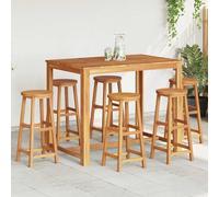 vidaXL Sgabelli da Bar 6 pz in Legno Massello di Acacia