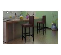 vidaXL Sgabelli da Bar 6 pz Marrone Scuro in Similpelle