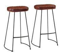 vidaXL Sgabelli da Bar Gavin 2 pz Marrone Scuro 44x37,5x78 cm, Sgabello, Sgabello da Bar in Legno, Sgabello da Cucina, Sgabello in Legno