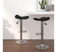 vidaXL Sgabelli da Bar Neri 2pz in Acciaio Cromato e Pelle Sintetica