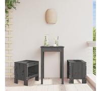vidaXL Sgabelli da Giardino 2pz Grigi 40x36x45cm Legno Massello Pino