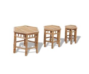 vidaXL Sgabelli da Giardino 3 pz in Bambù
