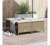 vidaXL Sgabelli da Giardino con Cuscini 4 pz Beige in Polyrattan