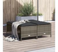 vidaXL Sgabelli da Giardino con Cuscini 4 pz Grigi in Polyrattan