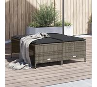vidaXL Sgabelli da Giardino con Cuscini 4 pz Grigi in Polyrattan