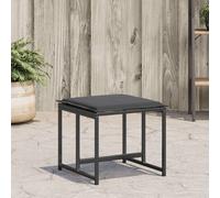 vidaXL Sgabelli da Giardino con Cuscini 4 pz Neri Acciaio e Textilene