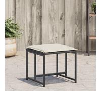 vidaXL Sgabelli da Giardino con Cuscini 4 pz Neri in Polyrattan