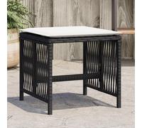 vidaXL Sgabelli da Giardino con Cuscini 4pz Neri 41x41x36cm Polyrattan
