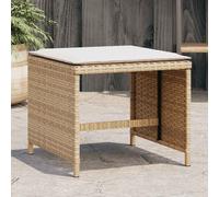 vidaXL Sgabelli Giardino con Cuscini 4pz Beige 41x41x36cm Polyrattan