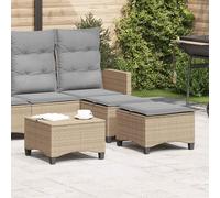 vidaXL Sgabelli Giardino con Cuscini 4pz Beige 55x55x36 cm Polyrattan