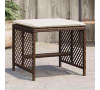 vidaXL Sgabelli Giardino con Cuscini 4pz Marroni 41x41x36cm Polyrattan