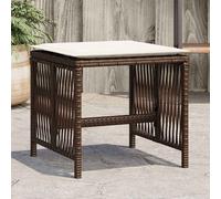 vidaXL Sgabelli Giardino con Cuscini 4pz Marroni 41x41x36cm Polyrattan