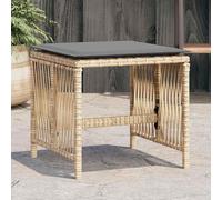 vidaXL Sgabelli Giardino Cuscini 4pz Beige Misto 41x41x36cm Polyrattan